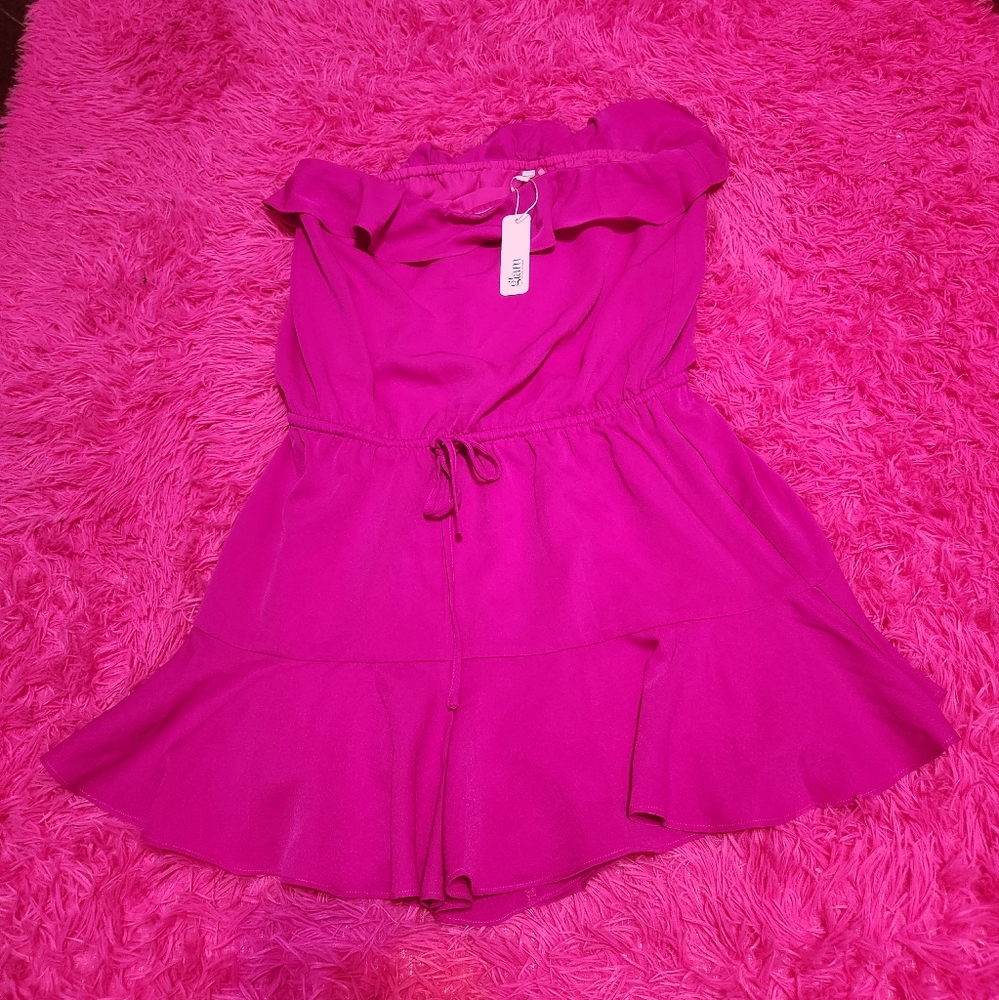 strapless romper